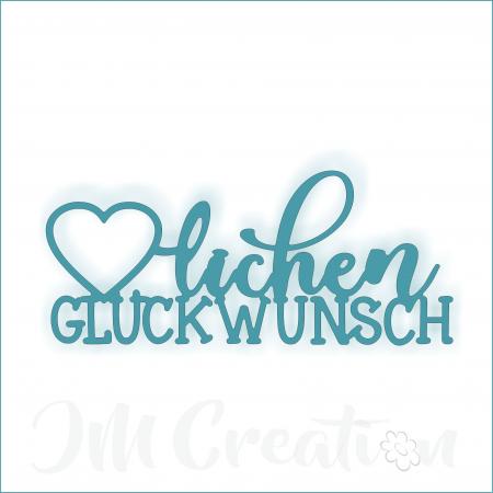 Stanzschablone - lichen Glückwunsch